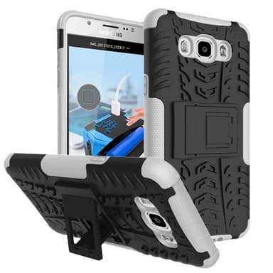 Stødfast Cover med stativ Samsung Galaxy J7 2016 (SM-J710F) : farve - hvid