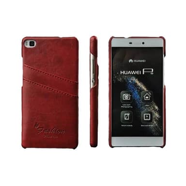 Retro Cover 2-kort Huawei P8 2015 (GRA-L09) : farve - rød