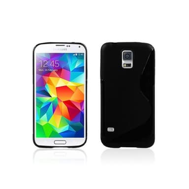 S-Line Silicone Cover til Samsung Galaxy S5 Mini (SM-G800F) : farve - sort