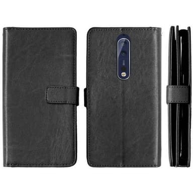Dobbelt Flip Flexi 9-kort Nokia 8 (TA-1004)  - sort