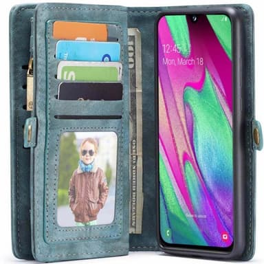 CaseMe Wallet 11-kort Samsung Galaxy A40 (SM-A405F)  - blå