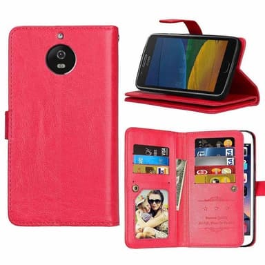 Dobbelt Flip Flexi 9-kort Motorola Moto G5s Plus (XT1805)  - rød