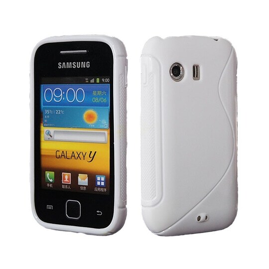 S-Line Silicone Cover til Samsung Galaxy Y (GT-s5360) : farve - hvid