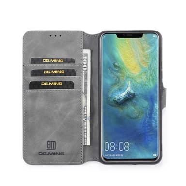 DG-Ming Wallet 3-kort til Huawei Mate 20 Pro (LYA-L29)  - Grå