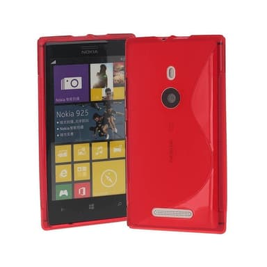 S-Line Silicone Cover til Nokia Lumia 925 (RM-893) : farve - rød