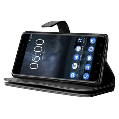 Dobbelt Flip Flexi 9-kort Nokia 8 (TA-1004)  - sort