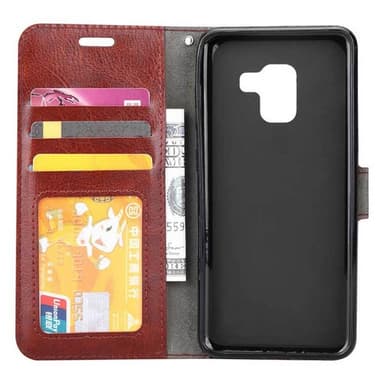 Wallet 3-kort til Samsung Galaxy A8 2018 (SM-A530F)  - brun