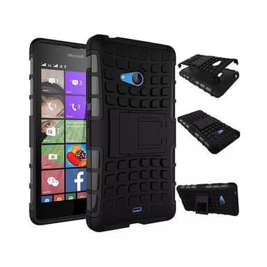 Stødfast Cover med stativ Microsoft Lumia 540 (RM-1141) : farve - sort