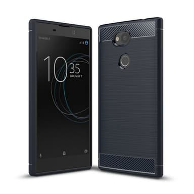 Børstet silikone cover Sony Xperia L2 (H3311)  - blå