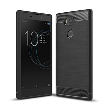 Børstet silikone cover Sony Xperia L2 (H3311)  - blå