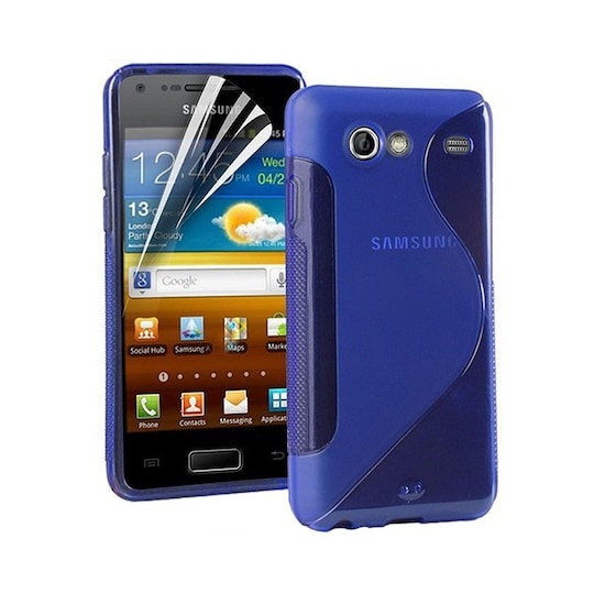 S-Line Silicone Cover til Samsung Galaxy S Advance (GT-i9070) : farve - blå