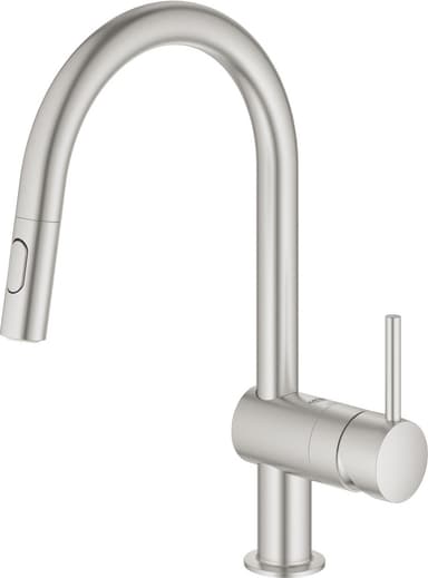 Grohe Minta blandingsbatteri med C-dyse og udtræk (brushed chrome)