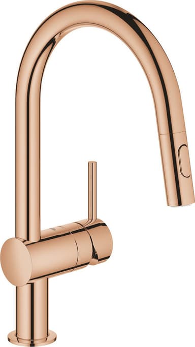 Grohe Minta blandingsbatteri med C-dyse og udtræk (warm sunset)