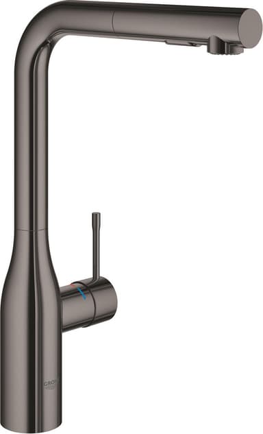 Grohe Essence blandingsbatteri med L-tud og udtræk (hard graphite)
