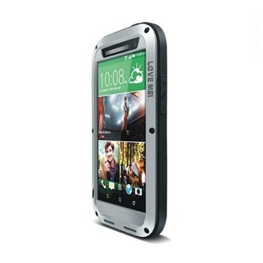 LOVE MEI Powerful HTC ONE M8 : farve - sølv