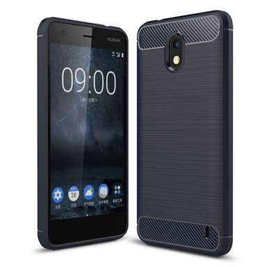 Børstet silikone cover Nokia 2 (TA-1035)  - sort