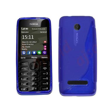S-Line Silicone Cover til Nokia 206 (2060) : farve - blå
