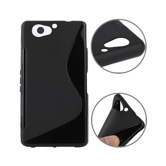 S-Line Silicone Cover til har brug for Xperia Z2 Compact : farve - sort