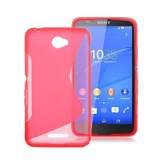 S-Line Silicone Cover til Sony Xperia E4 (E2105) : farve - lyserød