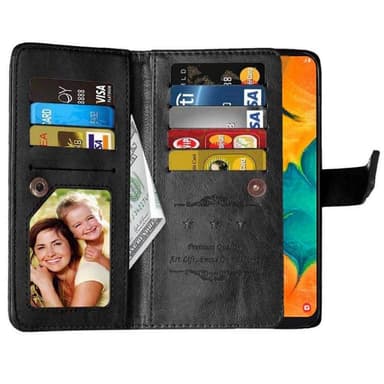 Dobbelt Flip Flexi 9-kort Samsung Galaxy A30 (SM-A305F)  - sort