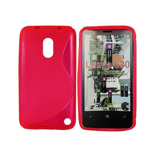 S-Line Silicone Cover til Nokia Lumia 620 (RM-846) : farve - rød