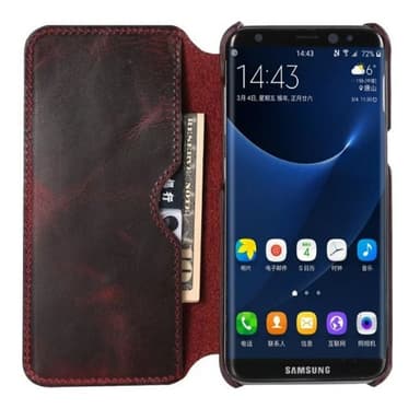 Wallet slank ægte læder Samsung Galaxy S8 Plus (SM-G955F)  - bordeau