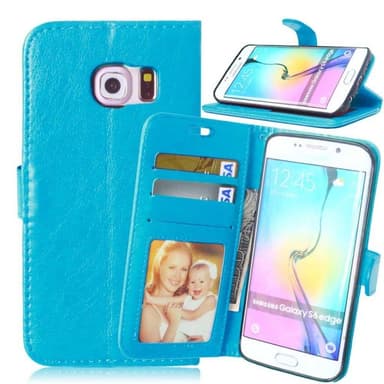 Wallet 3-kort til Samsung Galaxy S6 Edge (SM-G925F)  - Lyseblå