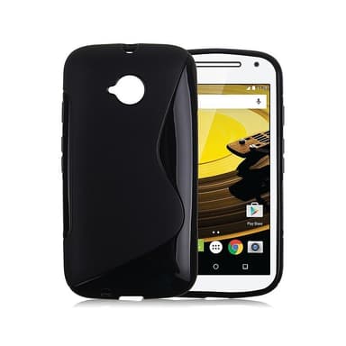 S-Line Silicone Cover til Motorola Moto E2 (XT1524) : farve - sort