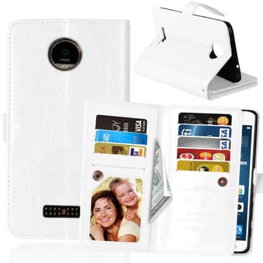 Dobbelt Flip Flexi 9-kort Motorola Moto Z (XT1650)  - hvid