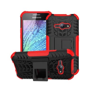 Stødfast Cover med stativ Samsung Galaxy J1 Ace (SM-J110F) : farve - rød