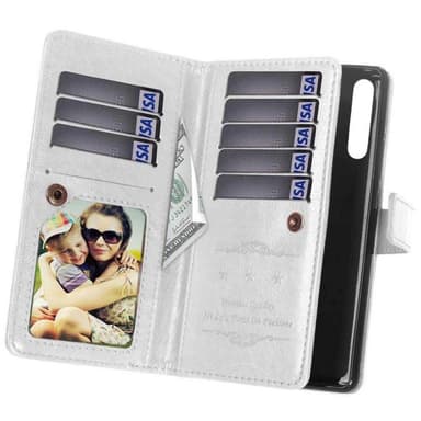 Dobbelt Flip Flexi 9-kort Samsung Galaxy A9 2018 (SM-A920F)  - hvid