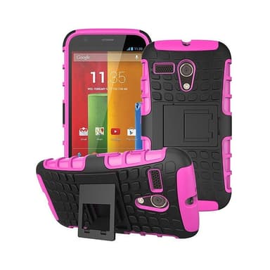 Stødfast Cover med stativ Motorola Moto G (XT1032) : farve - lyserød