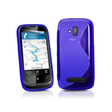 S-Line Silicone Cover til Nokia Lumia 610 (RM-835) : farve - blå