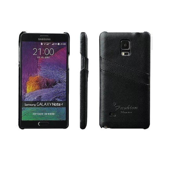 Retro Cover 2-kort Samsung Galaxy Note 4 (SM-N910F) : farve - Mørkegrå