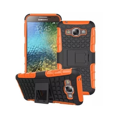 Stødfast Cover med stativ Samsung Galaxy E7 (SM-E700) : farve - appelsin