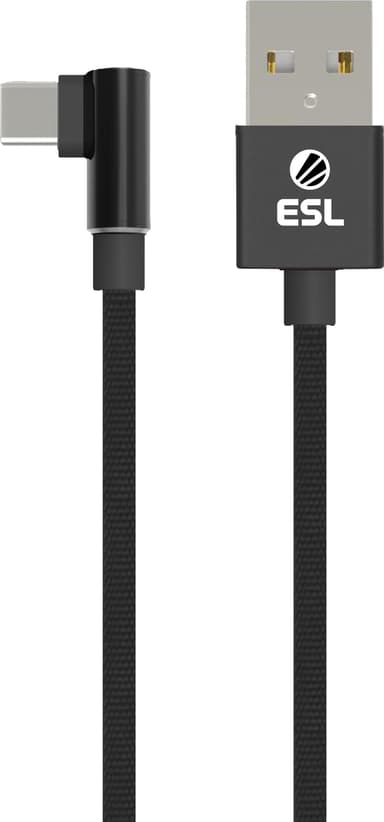 ESL USB til USB-C gaming kabel 1 m (sort)