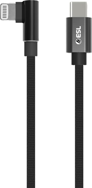 ESL USB-C til Lightning gaming kabel 1 m (sort)