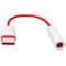 OnePlus Type-C til 3,5 mm adapter (rød/hvid)