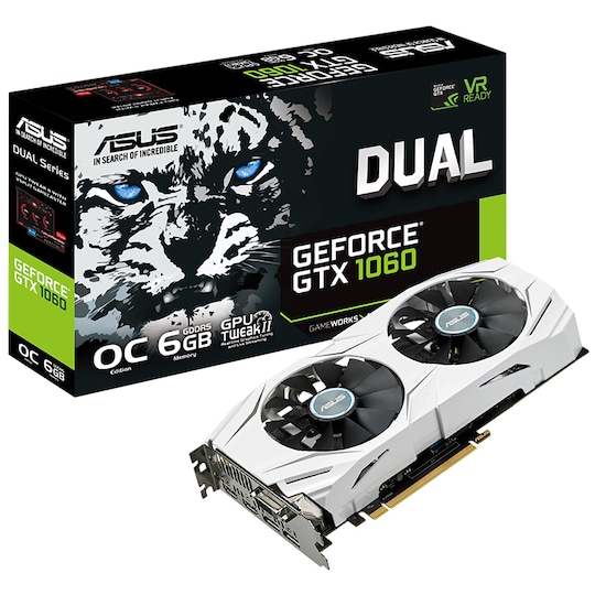 Asus Dual GeForce GTX 1060 OC grafikkort (6 GB)