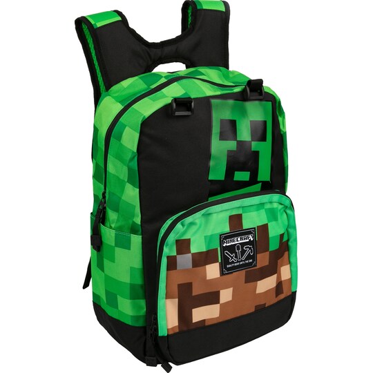 Minecraft Creepy Creeper rygsæk (grøn)