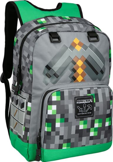 Minecraft Emerald Survivalist rygsæk (grå)