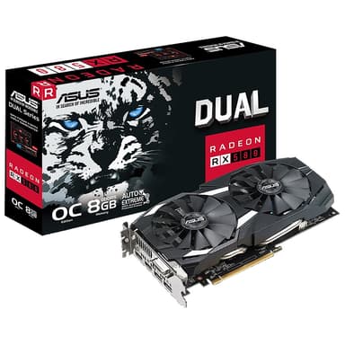 Asus Radeon RX 580 Dual OC grafikkort (8 GB)