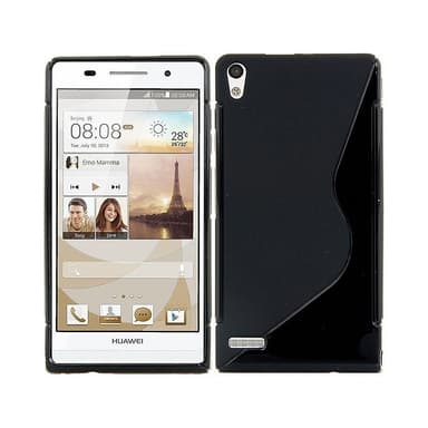 S-Line Silicone Cover til Huawei Ascend P6 (P6-U06) : farve - sort