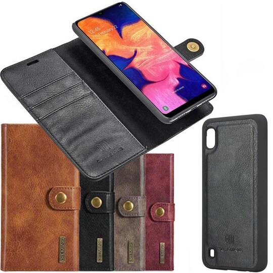 DG-Ming Wallet 2i1 til Samsung Galaxy A10 (SM-A105F)  - brun