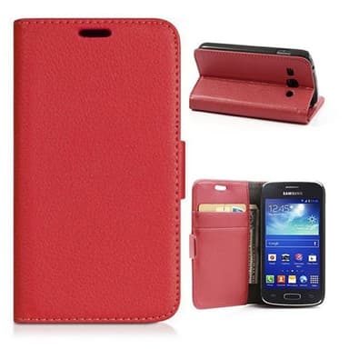 Wallet 2-kort til Samsung Galaxy Trend 2 (SM-G313H) - rød