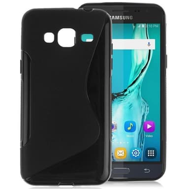 S-Line Silicone Cover til Samsung Galaxy J3 / J3 2016 (SM-J300 / J320F) : farve - sort