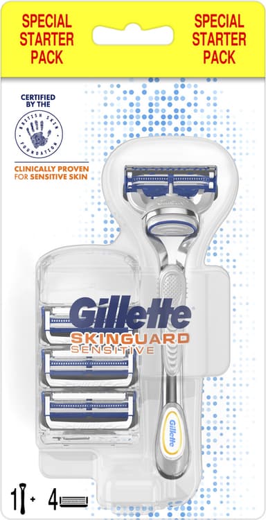 Gillette SkinGuard Sensitive skraber + 4 blade 498543