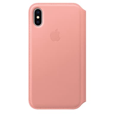 Apple iPhone X læder Folio etui – pink