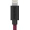 Smartline USB-A til Lightning flettet kabel 2 m (rød)