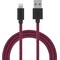 Smartline USB-A til Lightning flettet kabel 2 m (rød)